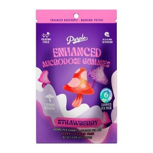 Purple Mushroom Enhanced Microdose Gummies | Strawberry